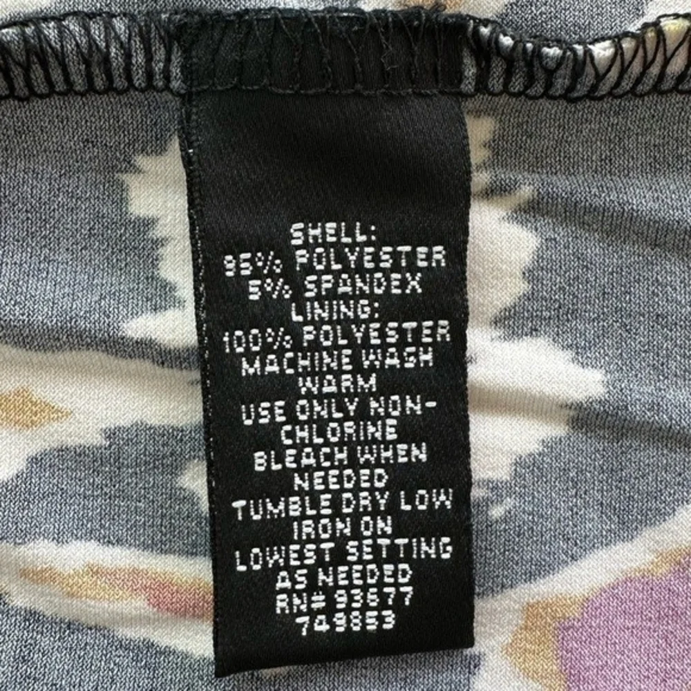 NICOLE MILLER Black One Shoulder Ruffle Bodycon Dress Sz M Multicolor Spotted VG - Picture 9 of 9